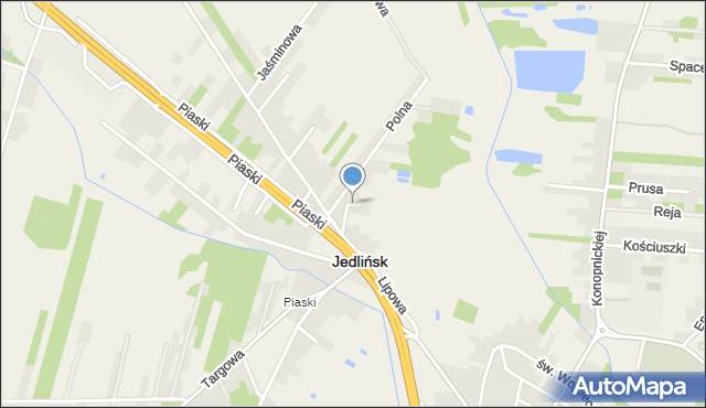 Jedlińsk, Kwiatowa, mapa Jedlińsk