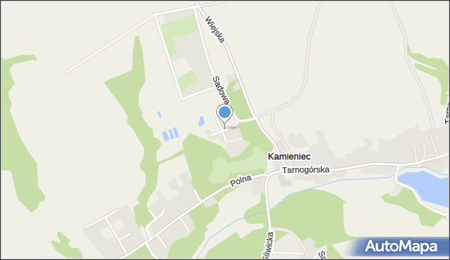 Kamieniec gmina Zbrosławice, Kwiatowa, mapa Kamieniec gmina Zbrosławice