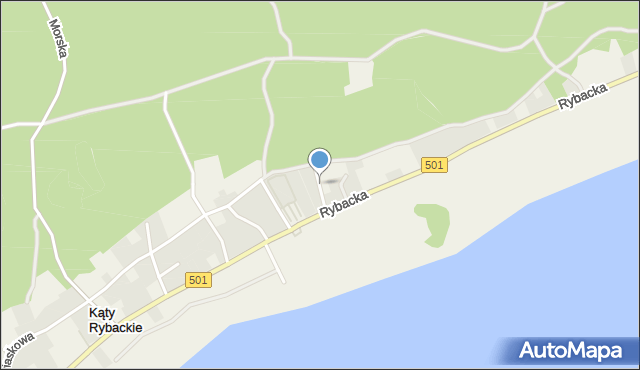 Kąty Rybackie, Kwiatowa, mapa Kąty Rybackie