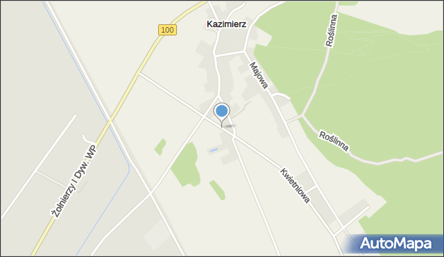 Kazimierz gmina Kosakowo, Kwietniowa, mapa Kazimierz gmina Kosakowo