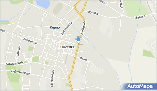 Kępno, Kwiatowa, mapa Kępno