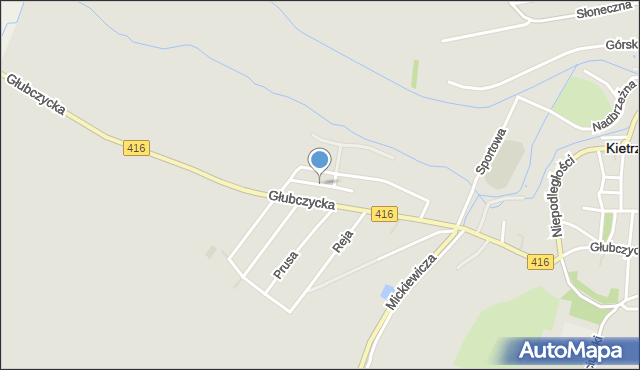 Kietrz, Kwiatowa, mapa Kietrz