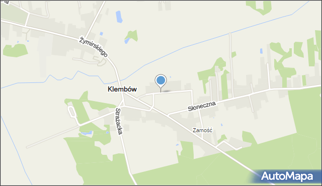 Klembów, Kwiatowa, mapa Klembów