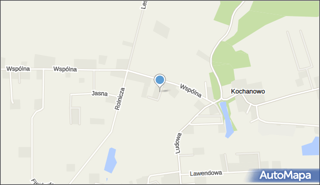 Kochanowo gmina Luzino, Kwiatowa, mapa Kochanowo gmina Luzino