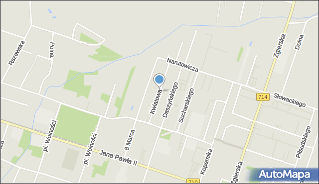 Konstantynów Łódzki, Kwiatowa, mapa Konstantynów Łódzki