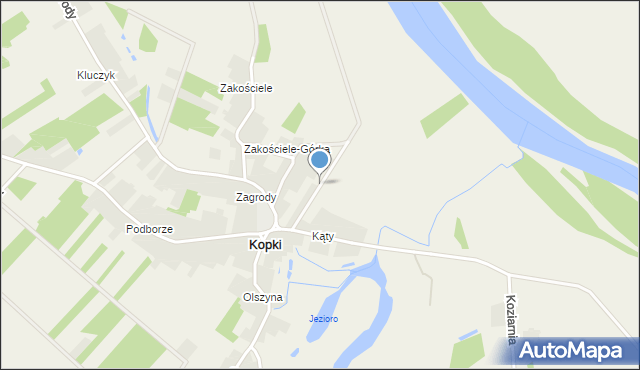 Kopki gmina Rudnik nad Sanem, Kwiatowa, mapa Kopki gmina Rudnik nad Sanem