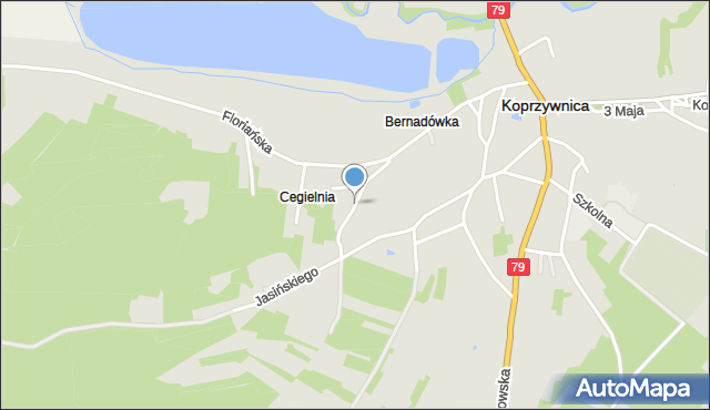 Koprzywnica powiat sandomierski, Kwiatowa, mapa Koprzywnica powiat sandomierski