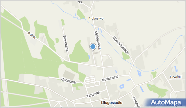 Kornaciska, Kwiatowa, mapa Kornaciska