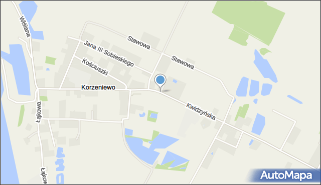 Korzeniewo gmina Kwidzyn, Kwidzyńska, mapa Korzeniewo gmina Kwidzyn