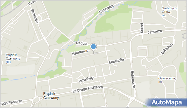 Kraków, Kwartowa, mapa Krakowa