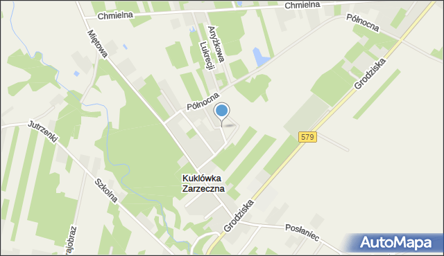 Kuklówka Zarzeczna, Kwiatowa, mapa Kuklówka Zarzeczna