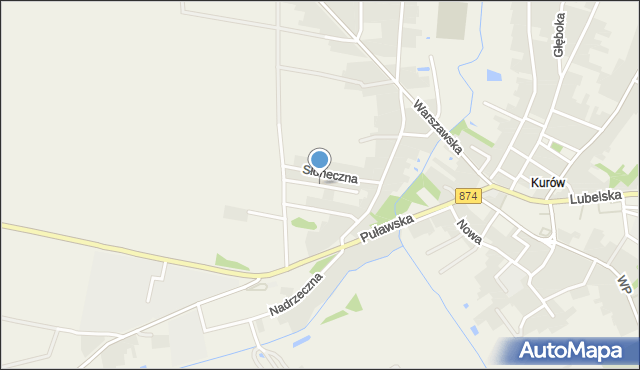 Kurów powiat puławski, Kwiatowa, mapa Kurów powiat puławski