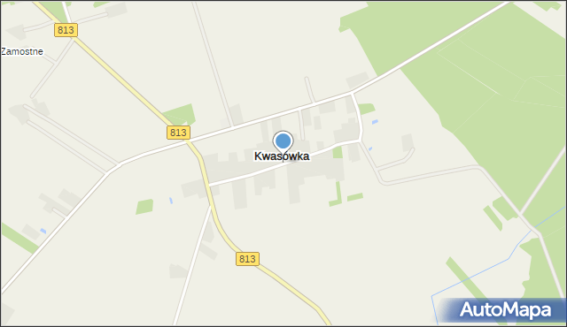 Kwasówka gmina Drelów, Kwasówka, mapa Kwasówka gmina Drelów