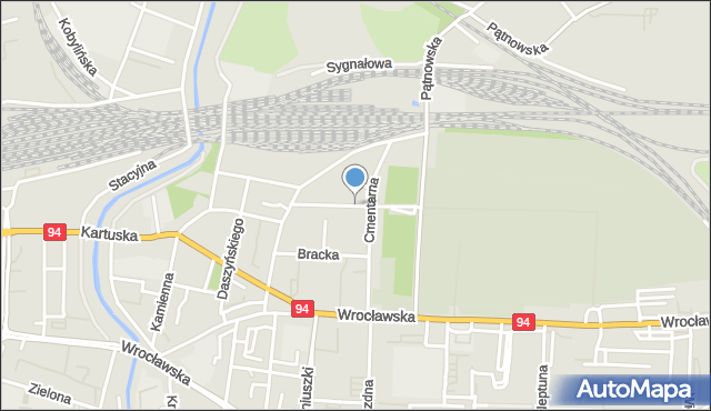 Legnica, Kwiatowa, mapa Legnicy