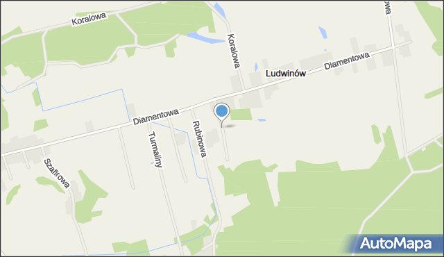 Ludwinów gmina Dąbrówka, Kwarcowa, mapa Ludwinów gmina Dąbrówka