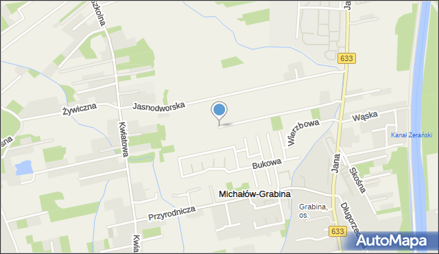 Michałów-Grabina, Kwiatowa, mapa Michałów-Grabina