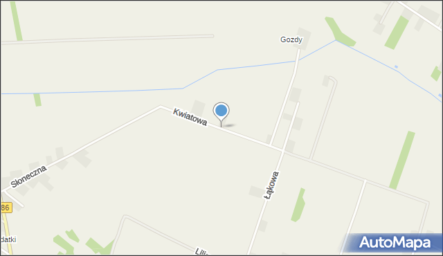 Micigózd, Kwiatowa, mapa Micigózd