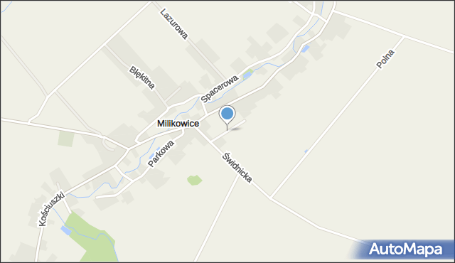 Milikowice, Kwiatowa, mapa Milikowice