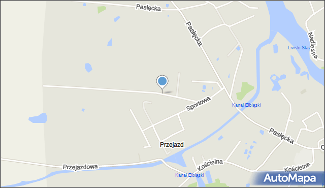 Miłomłyn, Kwiatów Polnych, mapa Miłomłyn