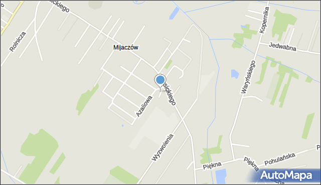 Myszków, Kwiatowa, mapa Myszków