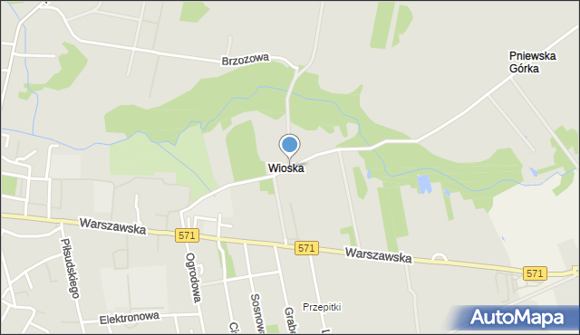 Nasielsk, Kwiatowa, mapa Nasielsk