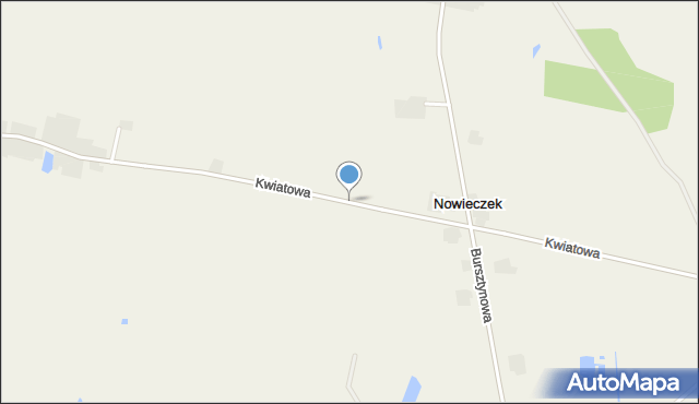 Nowieczek, Kwiatowa, mapa Nowieczek