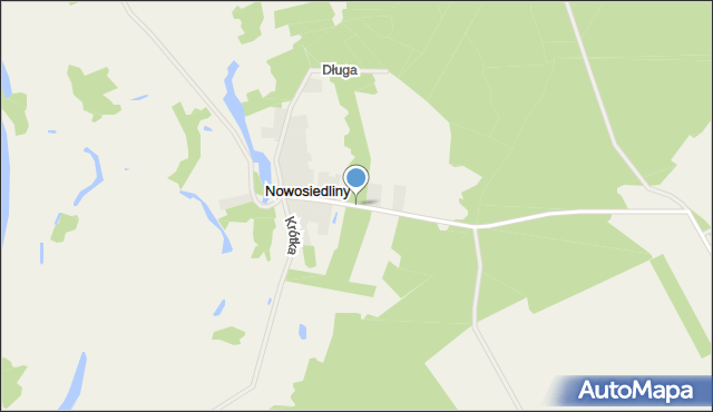 Nowosiedliny, Kwiatowa, mapa Nowosiedliny