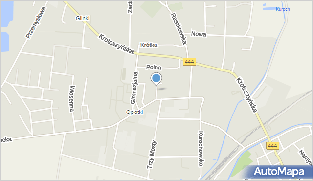 Odolanów powiat ostrowski, Kwiatowa, mapa Odolanów powiat ostrowski