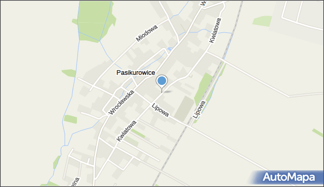 Pasikurowice, Kwiatowa, mapa Pasikurowice