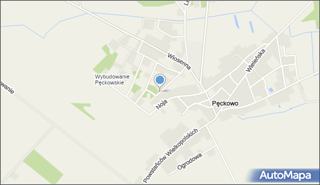 Pęckowo gmina Drawsko, Kwiatowa, mapa Pęckowo gmina Drawsko