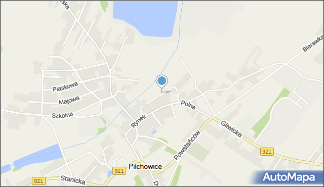 Pilchowice powiat gliwicki, Kwiatowa, mapa Pilchowice powiat gliwicki
