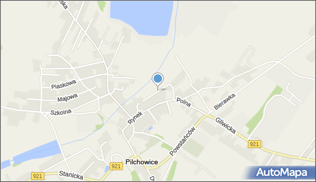 Pilchowice powiat gliwicki, Kwiatowa, mapa Pilchowice powiat gliwicki