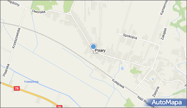 Pisary gmina Zabierzów, Kwiatowa, mapa Pisary gmina Zabierzów