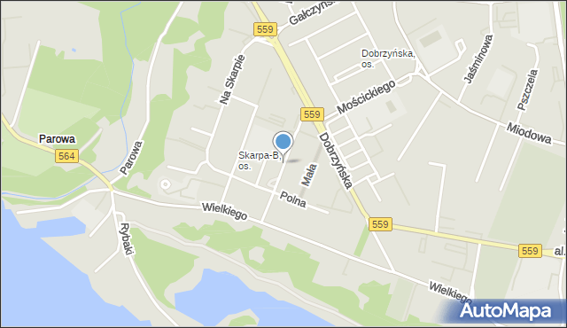 Płock, Kwiatowa, mapa Płock