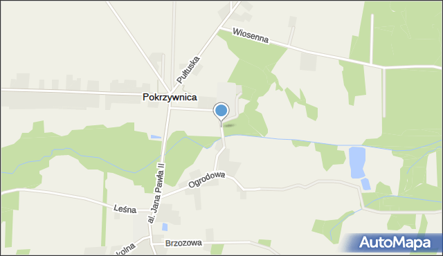 Pokrzywnica powiat pułtuski, Kwiatowa, mapa Pokrzywnica powiat pułtuski