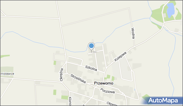 Przeworno, Kwiatowa, mapa Przeworno