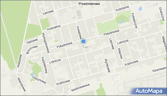 Przeźmierowo, Kwiatowa, mapa Przeźmierowo