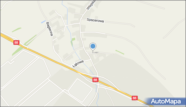Rzeczyce gmina Rudziniec, Kwiatowa, mapa Rzeczyce gmina Rudziniec