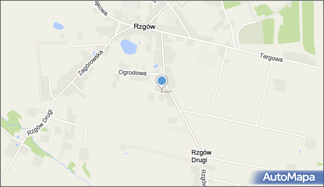 Rzgów Drugi, Kwiatowa, mapa Rzgów Drugi