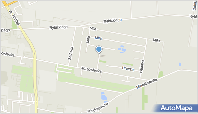 Skierniewice, Kwiatowa, mapa Skierniewic