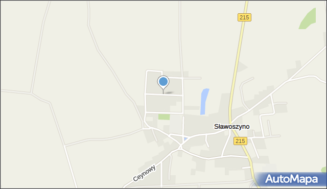 Sławoszyno, Kwiatowa, mapa Sławoszyno