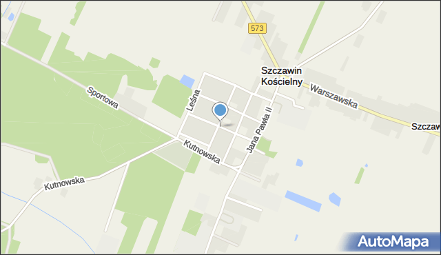 Szczawin Kościelny, Kwiatowa, mapa Szczawin Kościelny