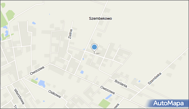 Szembekowo, Kwiatowa, mapa Szembekowo