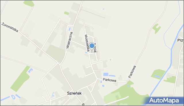 Szreńsk, Kwiatowa, mapa Szreńsk