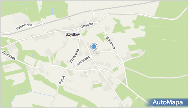 Szydłów gmina Tułowice, Kwiatowa, mapa Szydłów gmina Tułowice