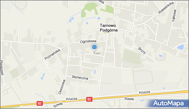 Tarnowo Podgórne, Kwiatowa, mapa Tarnowo Podgórne