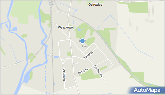 Trzebiatów powiat gryficki, Kwiatowa, mapa Trzebiatów powiat gryficki