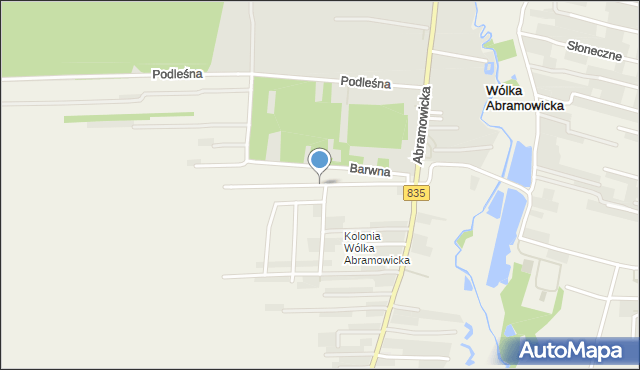 Wólka Abramowicka, Kwiatów Polskich, mapa Wólka Abramowicka