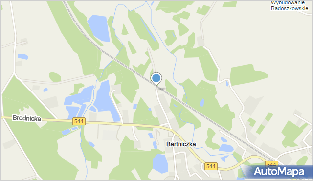 Bartniczka, Łąkowa, mapa Bartniczka