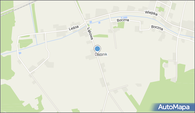 Bażany, Łąkowa, mapa Bażany